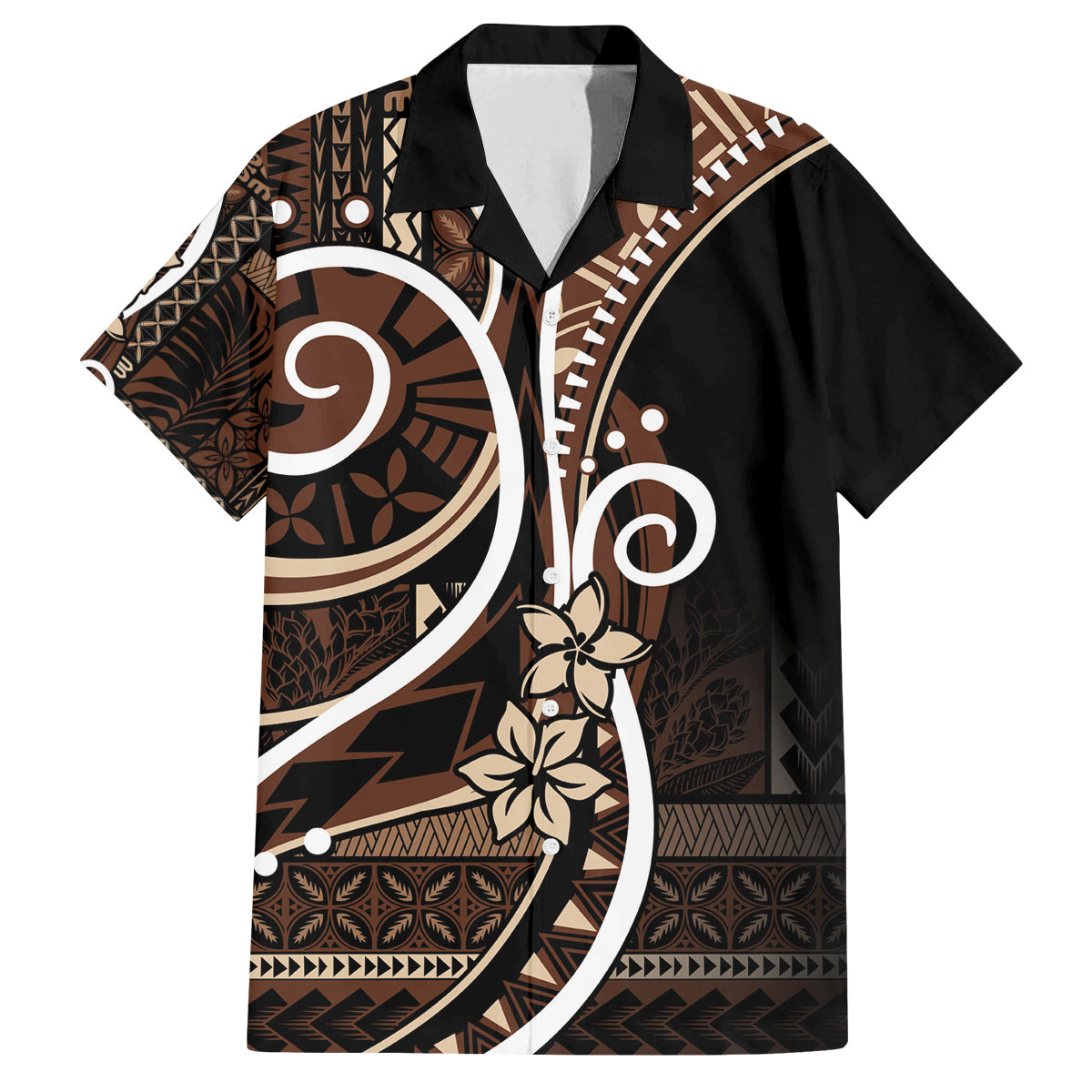 Samoa Siapo Classic Motif Family Matching Tank Maxi Dress and Hawaiian Shirt Manuia le tuto’atasi o Samoa Independence Black Style
