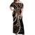 Samoa Siapo Classic Motif Off Shoulder Maxi Dress Manuia le tuto’atasi o Samoa Independence Black Style