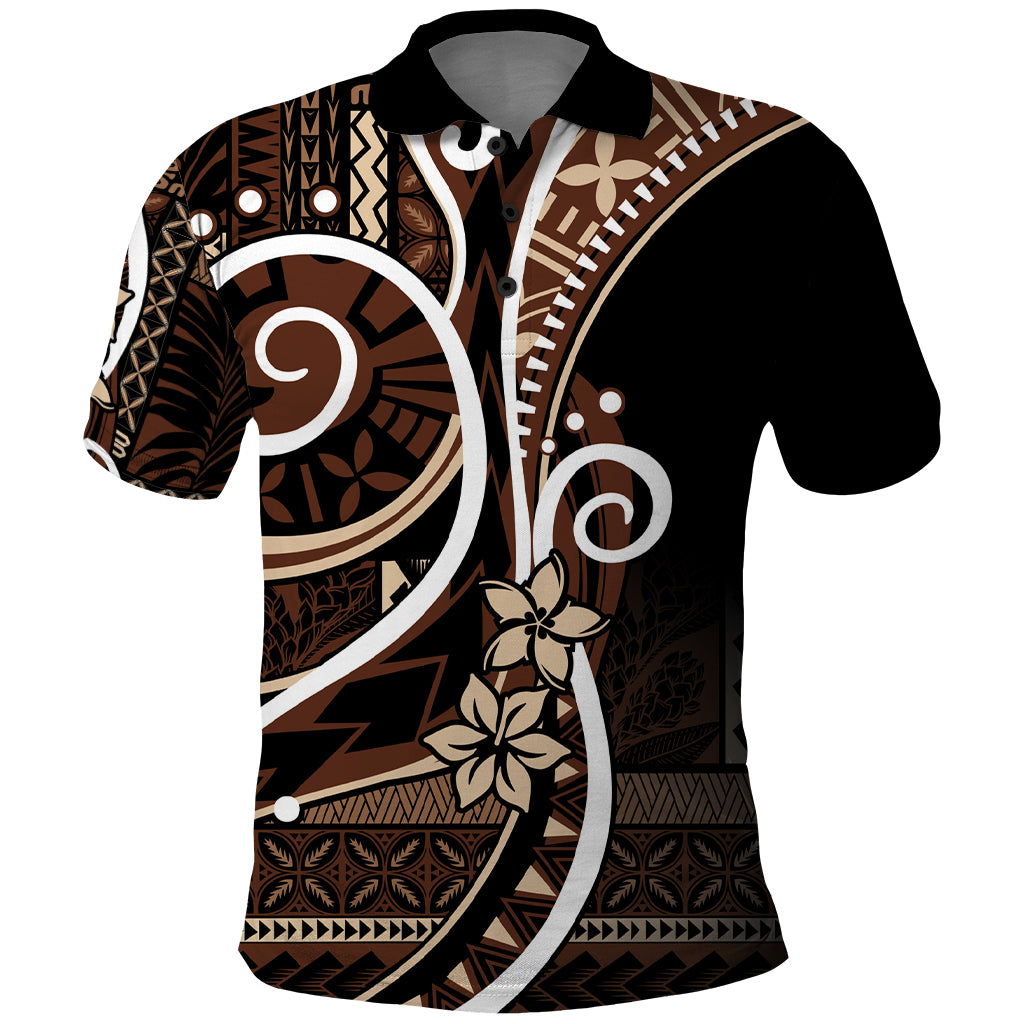 Samoa Siapo Classic Motif Polo Shirt Manuia le tuto’atasi o Samoa Independence Black Style