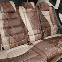 Polynesian Tribal Pattern Patchwork Picturesque Back Car Seat Cover Mocha LT7 - Polynesian Pride