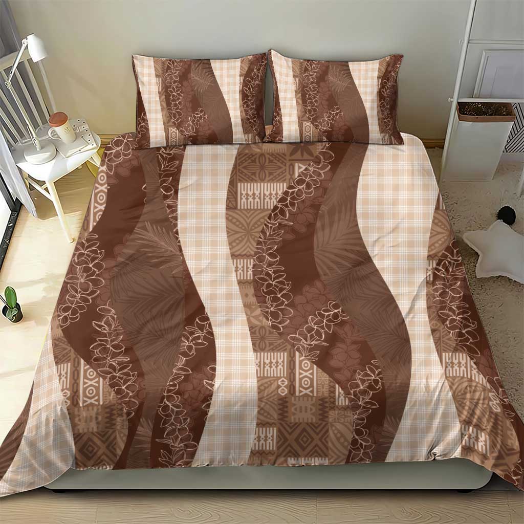 Polynesian Tribal Pattern Patchwork Picturesque Bedding Set Mocha LT7 - Polynesian Pride