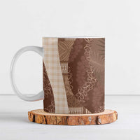 Polynesian Tribal Pattern Patchwork Picturesque Ceramic Mug Mocha LT7 Mocha - Polynesian Pride