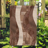 Polynesian Tribal Pattern Patchwork Picturesque Garden Flag Mocha LT7 Garden Flag Mocha - Polynesian Pride