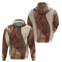 Polynesian Tribal Pattern Patchwork Picturesque Hoodie Mocha LT7 - Polynesian Pride