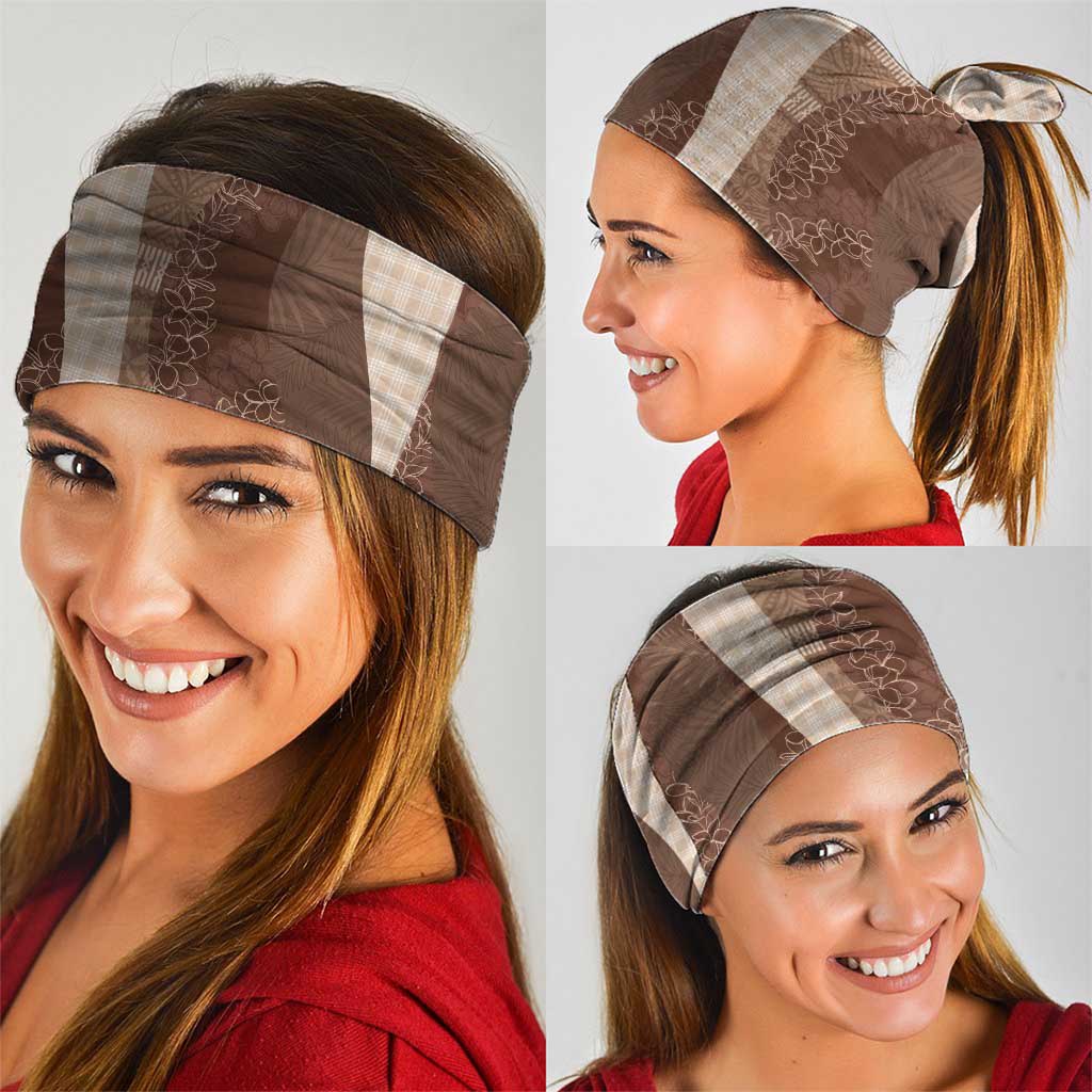 Polynesian Tribal Pattern Patchwork Picturesque Neck Gaiter Mocha LT7 - Polynesian Pride