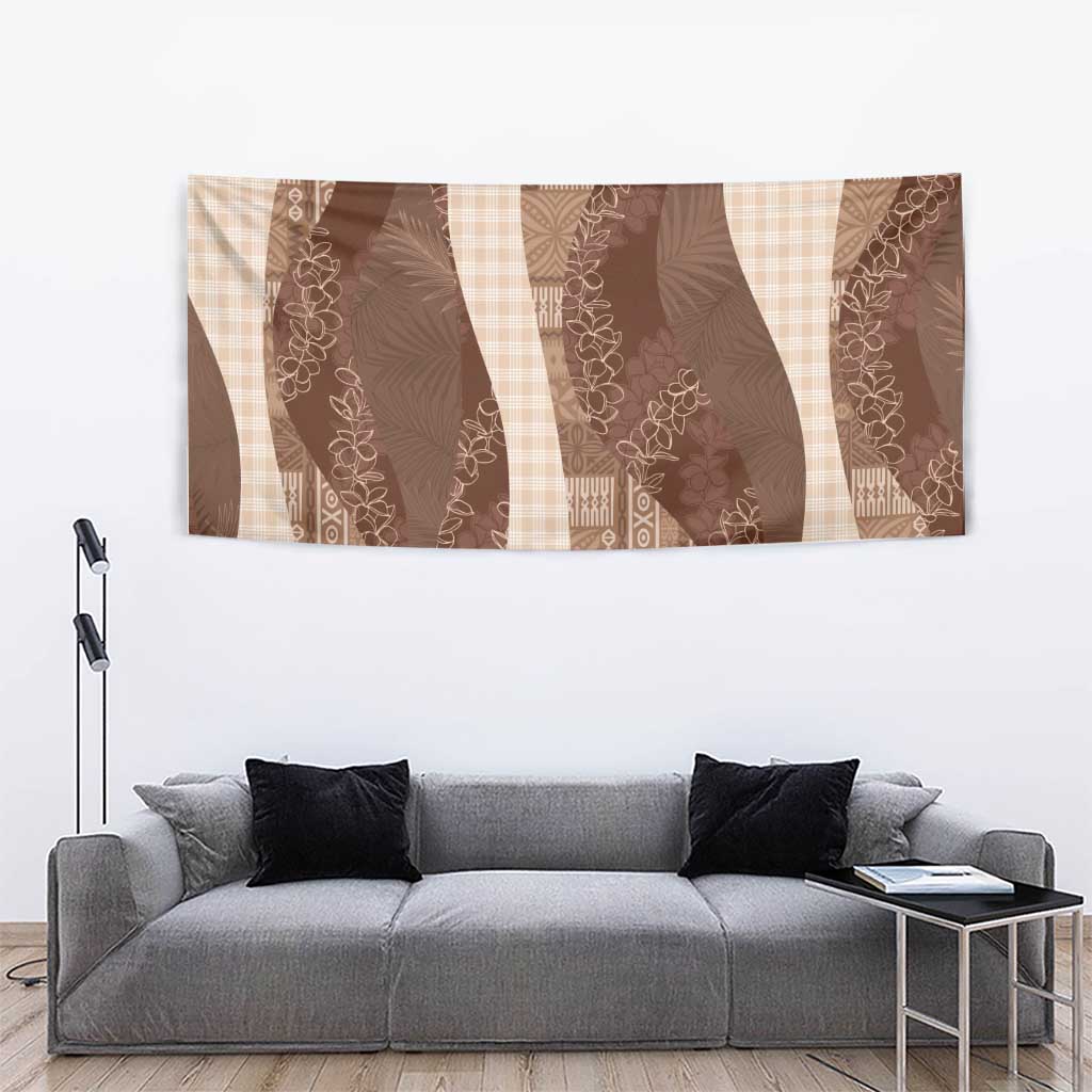 Polynesian Tribal Pattern Patchwork Picturesque Tapestry Mocha LT7 - Polynesian Pride