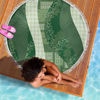 Polynesian Tribal Pattern Patchwork Picturesque Beach Blanket Sage Green LT7 - Polynesian Pride