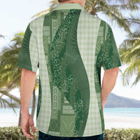 Polynesian Tribal Pattern Patchwork Picturesque Hawaiian Shirt Sage Green LT7 - Polynesian Pride