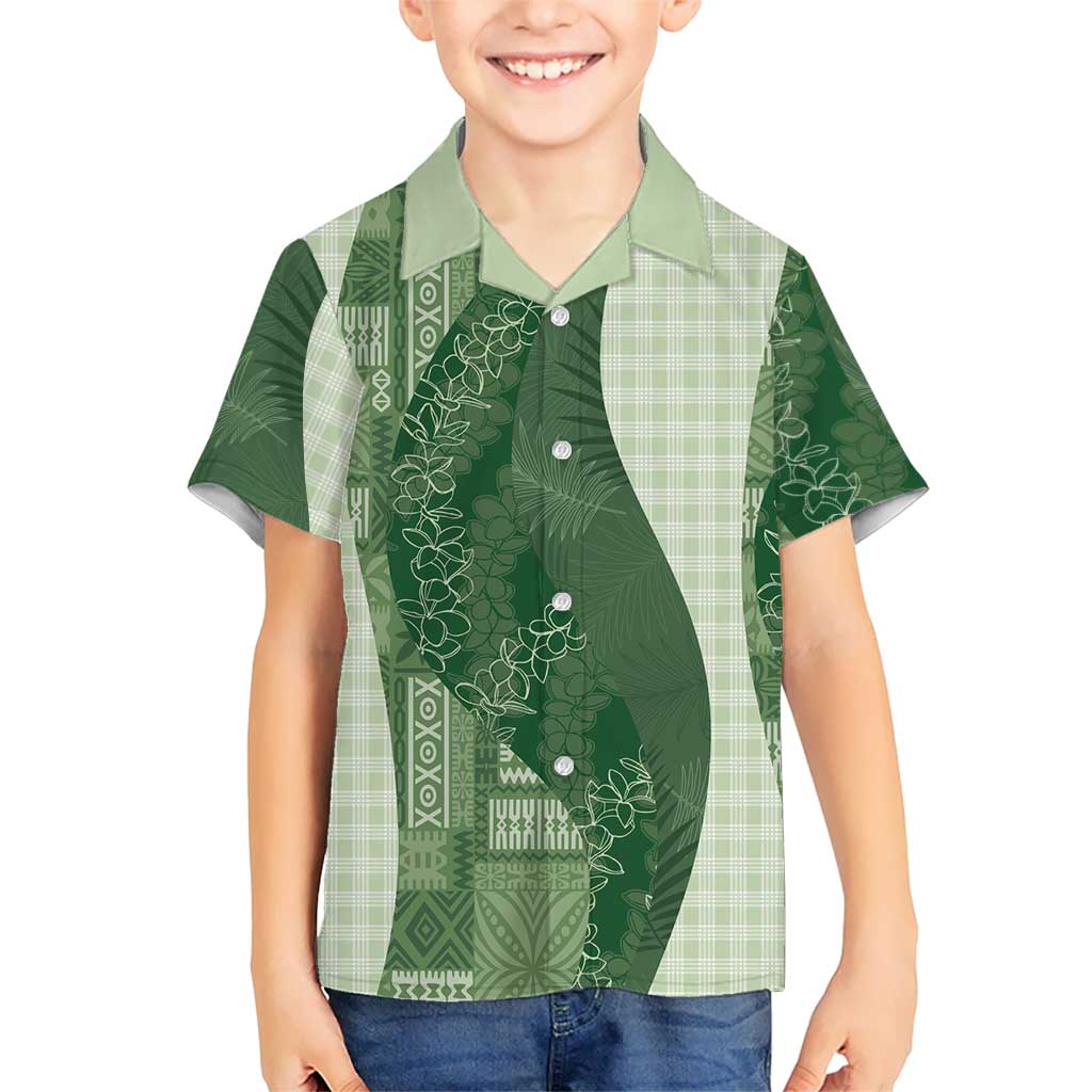 Polynesian Tribal Pattern Patchwork Picturesque Hawaiian Shirt Sage Green LT7 - Polynesian Pride