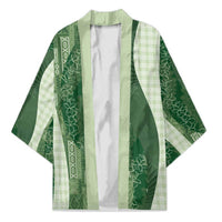 Polynesian Tribal Pattern Patchwork Picturesque Kimono Sage Green LT7 Unisex Sage Green - Polynesian Pride