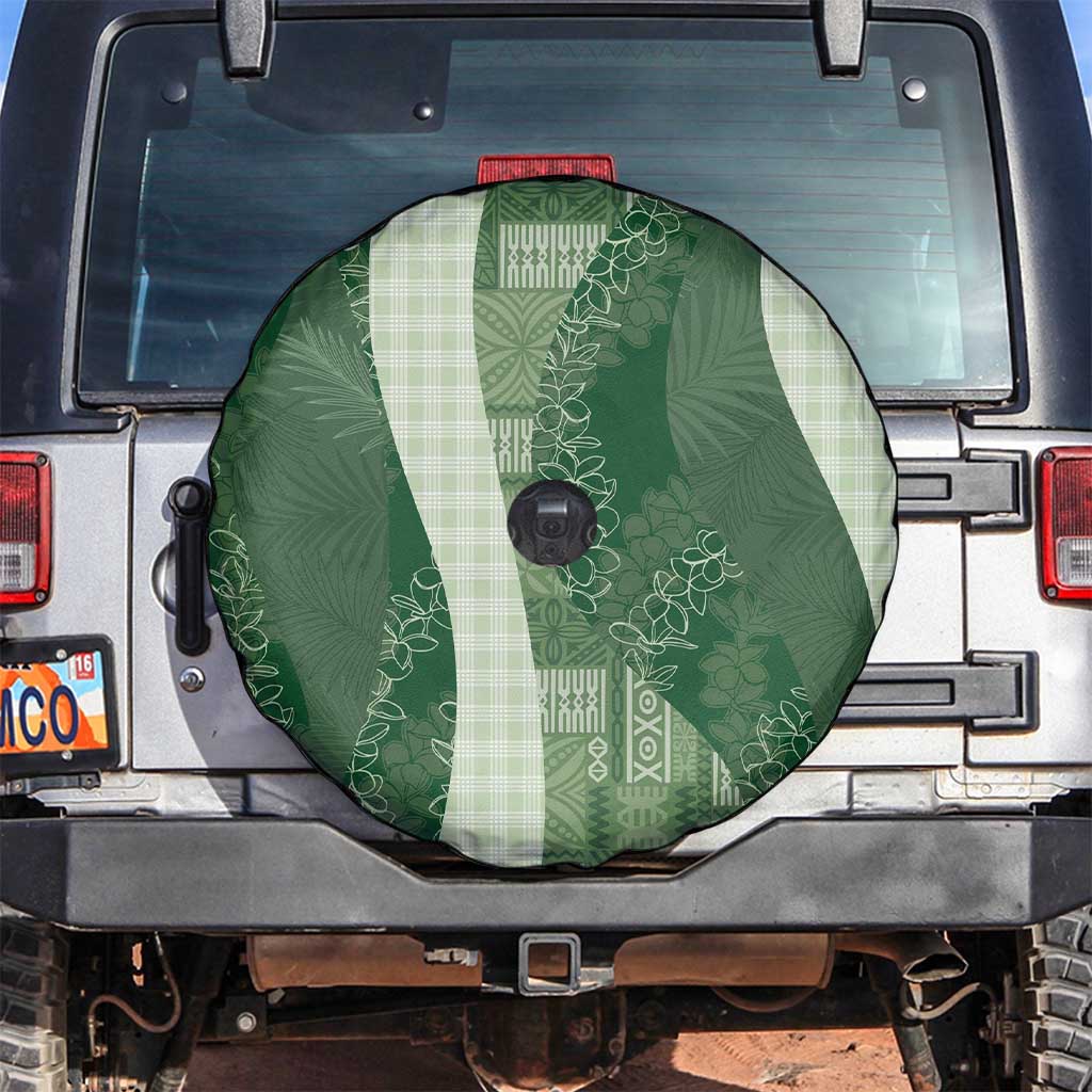Polynesian Tribal Pattern Patchwork Picturesque Spare Tire Cover Sage Green LT7 Sage Green - Polynesian Pride