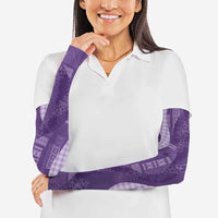 Polynesian Tribal Pattern Patchwork Picturesque Arm Sleeves Deep Violet LT7 - Polynesian Pride