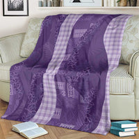 Polynesian Tribal Pattern Patchwork Picturesque Blanket Deep Violet LT7 - Polynesian Pride