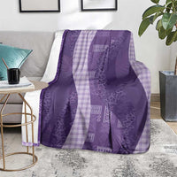 Polynesian Tribal Pattern Patchwork Picturesque Blanket Deep Violet LT7 - Polynesian Pride