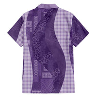 Polynesian Tribal Pattern Patchwork Picturesque Hawaiian Shirt Deep Violet LT7 - Polynesian Pride