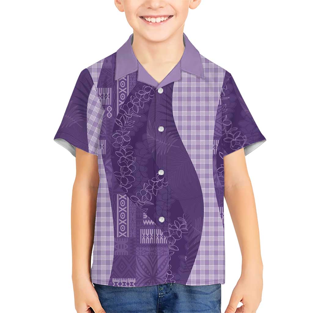 Polynesian Tribal Pattern Patchwork Picturesque Hawaiian Shirt Deep Violet LT7 - Polynesian Pride