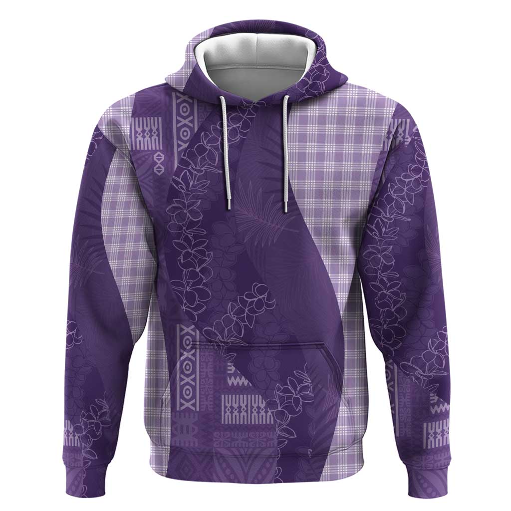 Polynesian Tribal Pattern Patchwork Picturesque Hoodie Deep Violet LT7 Pullover Hoodie Violet - Polynesian Pride