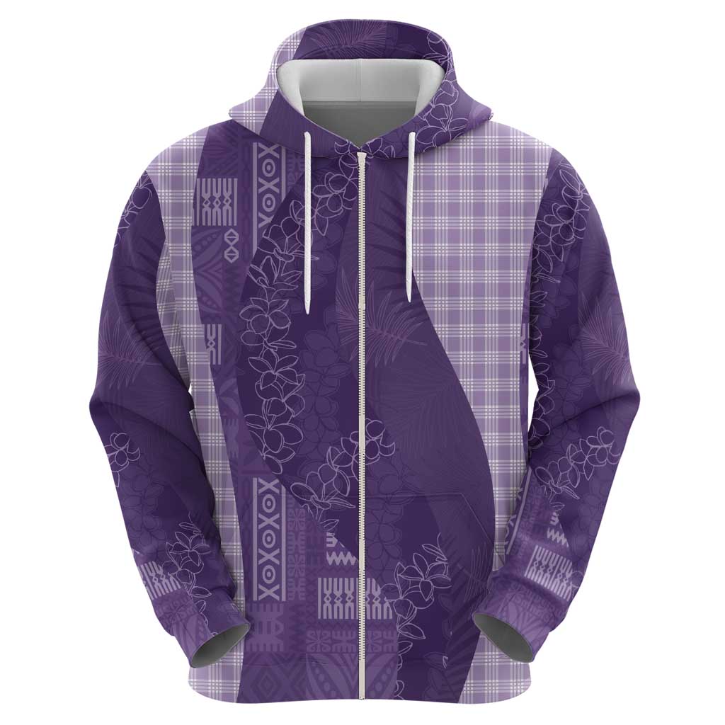 Polynesian Tribal Pattern Patchwork Picturesque Hoodie Deep Violet LT7 - Polynesian Pride