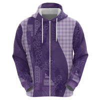 Polynesian Tribal Pattern Patchwork Picturesque Hoodie Deep Violet LT7 - Polynesian Pride