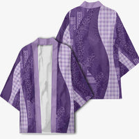 Polynesian Tribal Pattern Patchwork Picturesque Kimono Deep Violet LT7 - Polynesian Pride