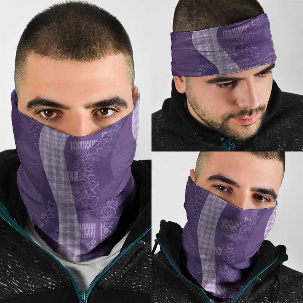 Polynesian Tribal Pattern Patchwork Picturesque Neck Gaiter Deep Violet LT7 - Polynesian Pride
