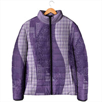Polynesian Tribal Pattern Patchwork Picturesque Padded Jacket Deep Violet LT7 - Polynesian Pride