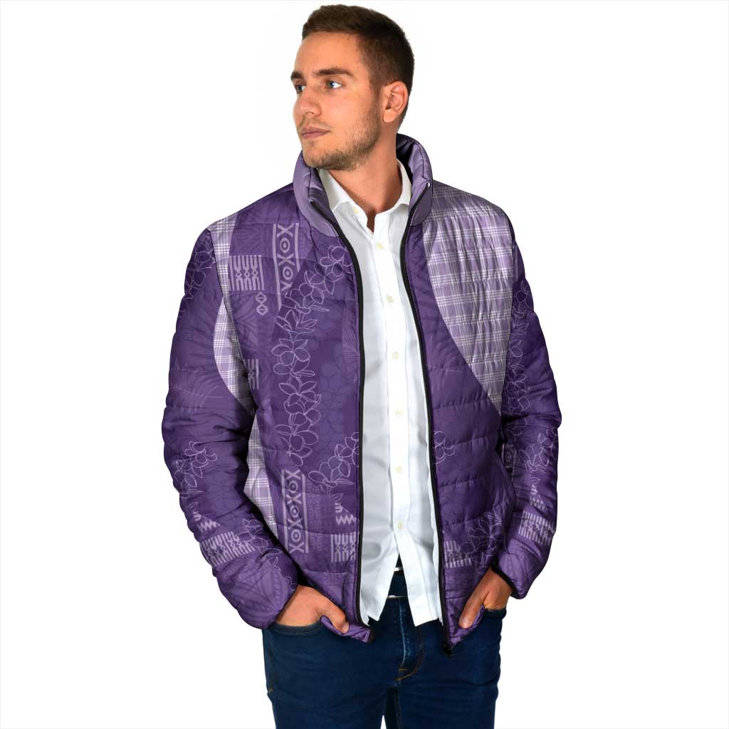 Polynesian Tribal Pattern Patchwork Picturesque Padded Jacket Deep Violet LT7 - Polynesian Pride