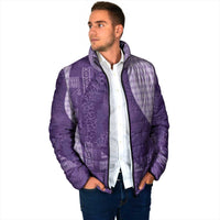 Polynesian Tribal Pattern Patchwork Picturesque Padded Jacket Deep Violet LT7 - Polynesian Pride