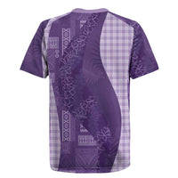 Polynesian Tribal Pattern Patchwork Picturesque Rugby Jersey Deep Violet LT7 - Polynesian Pride