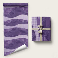 Polynesian Tribal Pattern Patchwork Picturesque Wrapping Paper Deep Violet LT7 58" × 23" Violet - Polynesian Pride