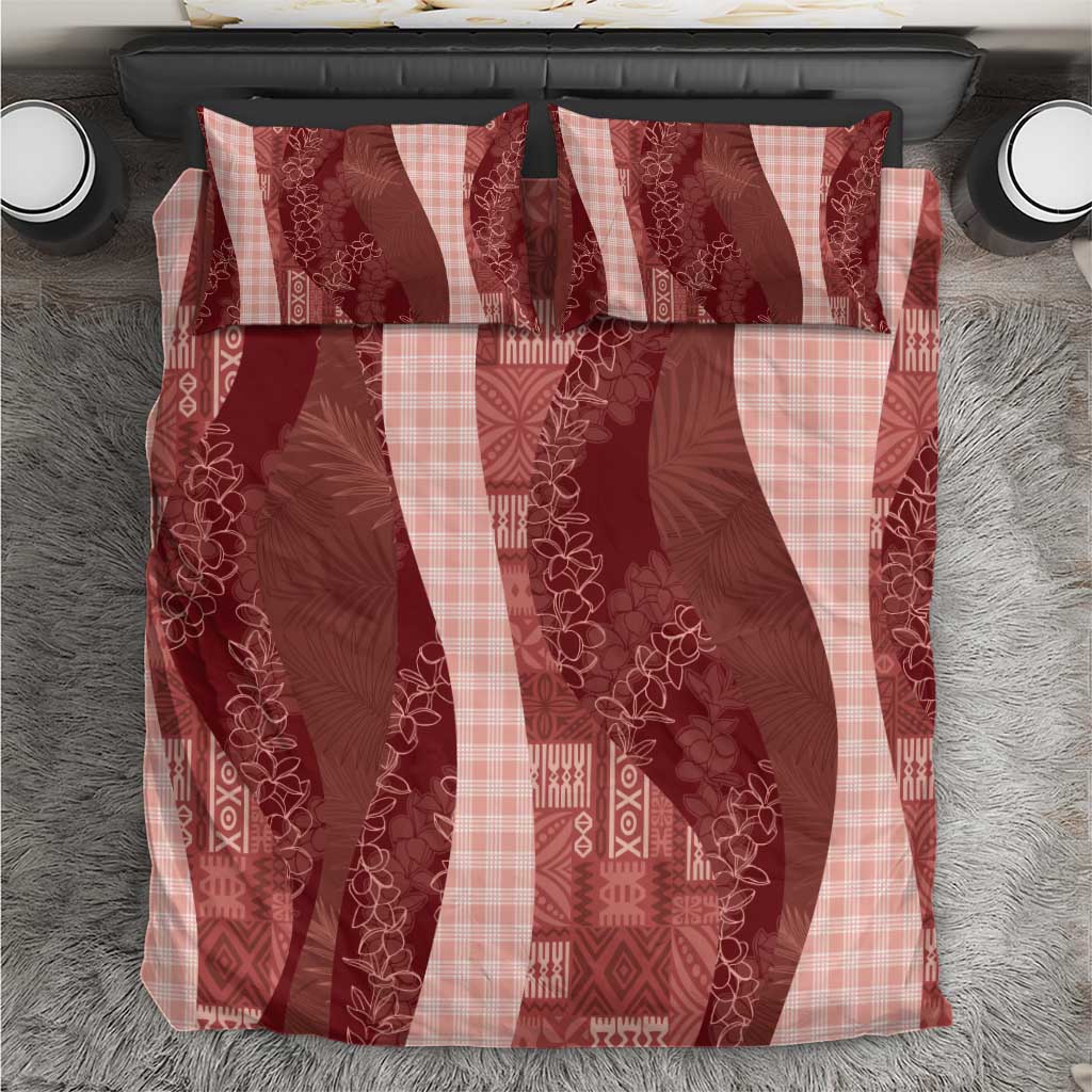 Polynesian Tribal Pattern Patchwork Picturesque Bedding Set Crimson LT7 Crimson - Polynesian Pride