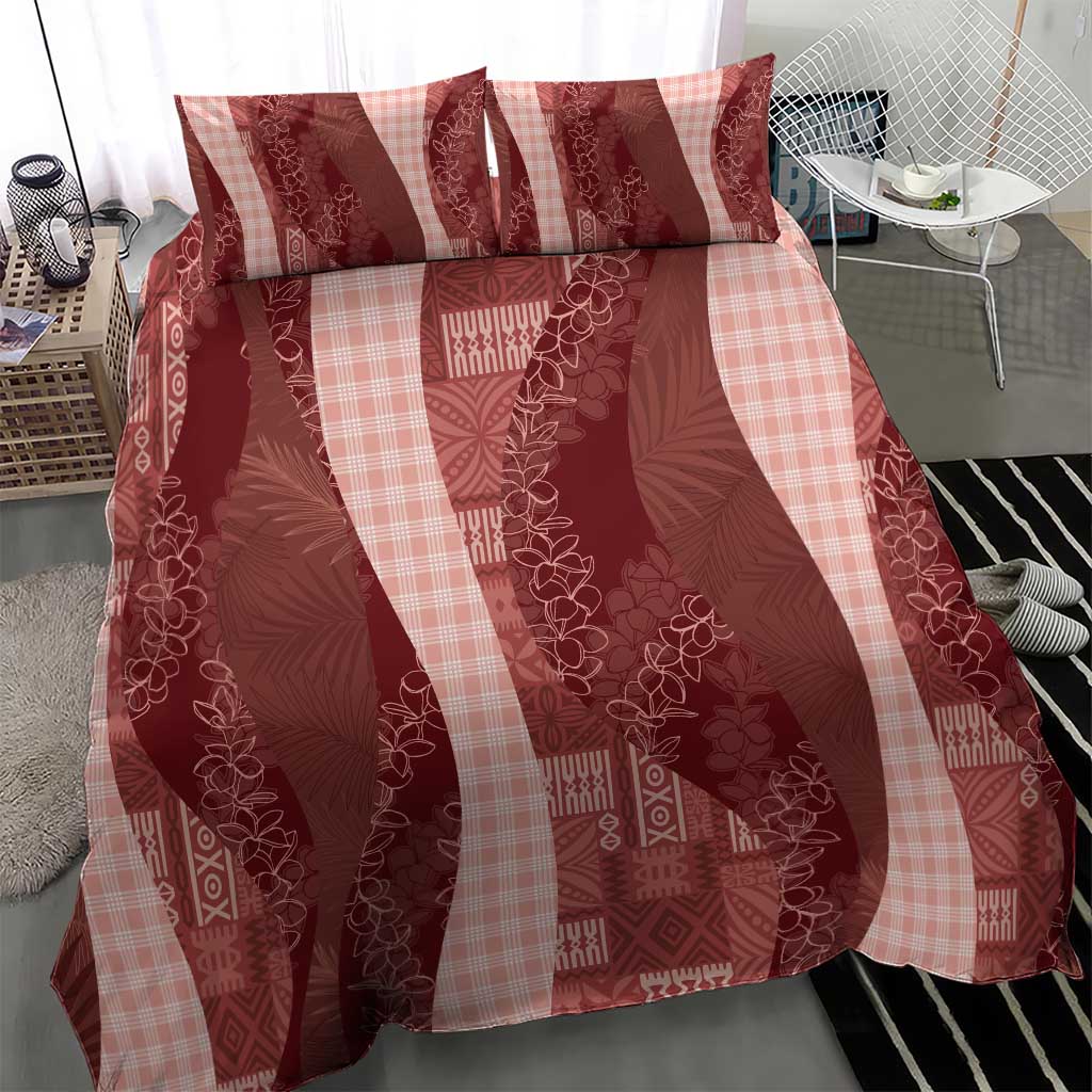 Polynesian Tribal Pattern Patchwork Picturesque Bedding Set Crimson LT7 - Polynesian Pride