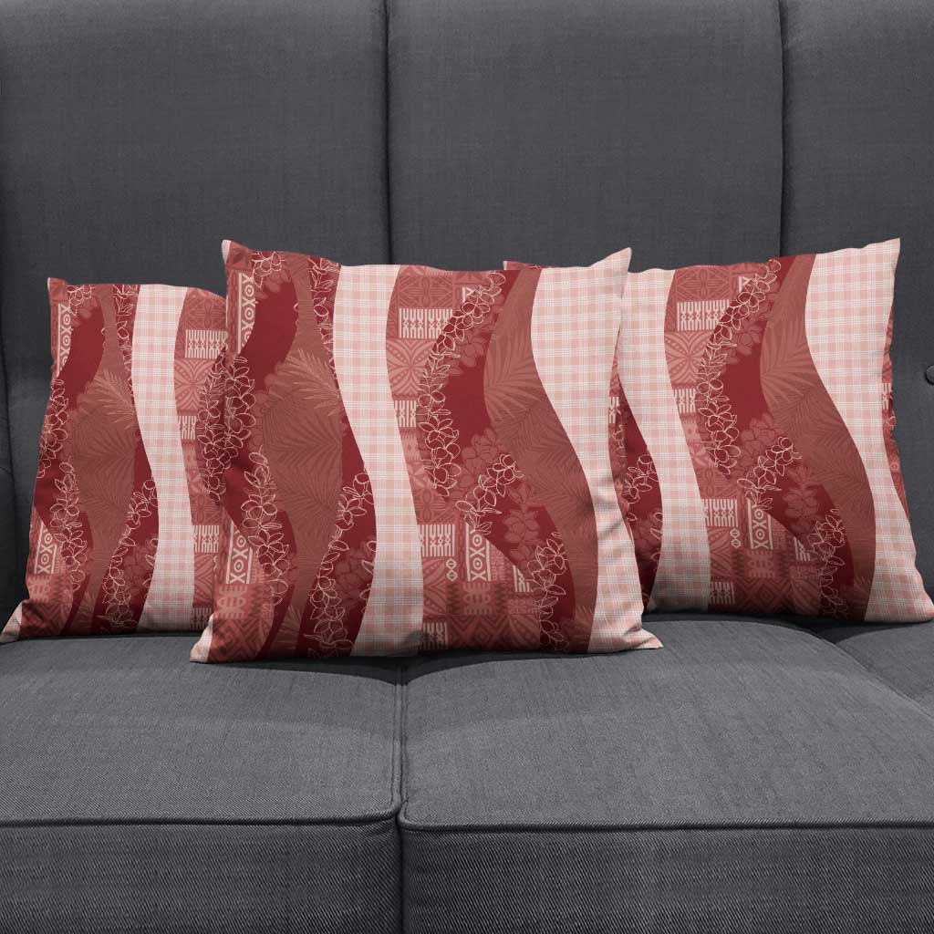 Polynesian Tribal Pattern Patchwork Picturesque Pillow Cover Crimson LT7 - Polynesian Pride