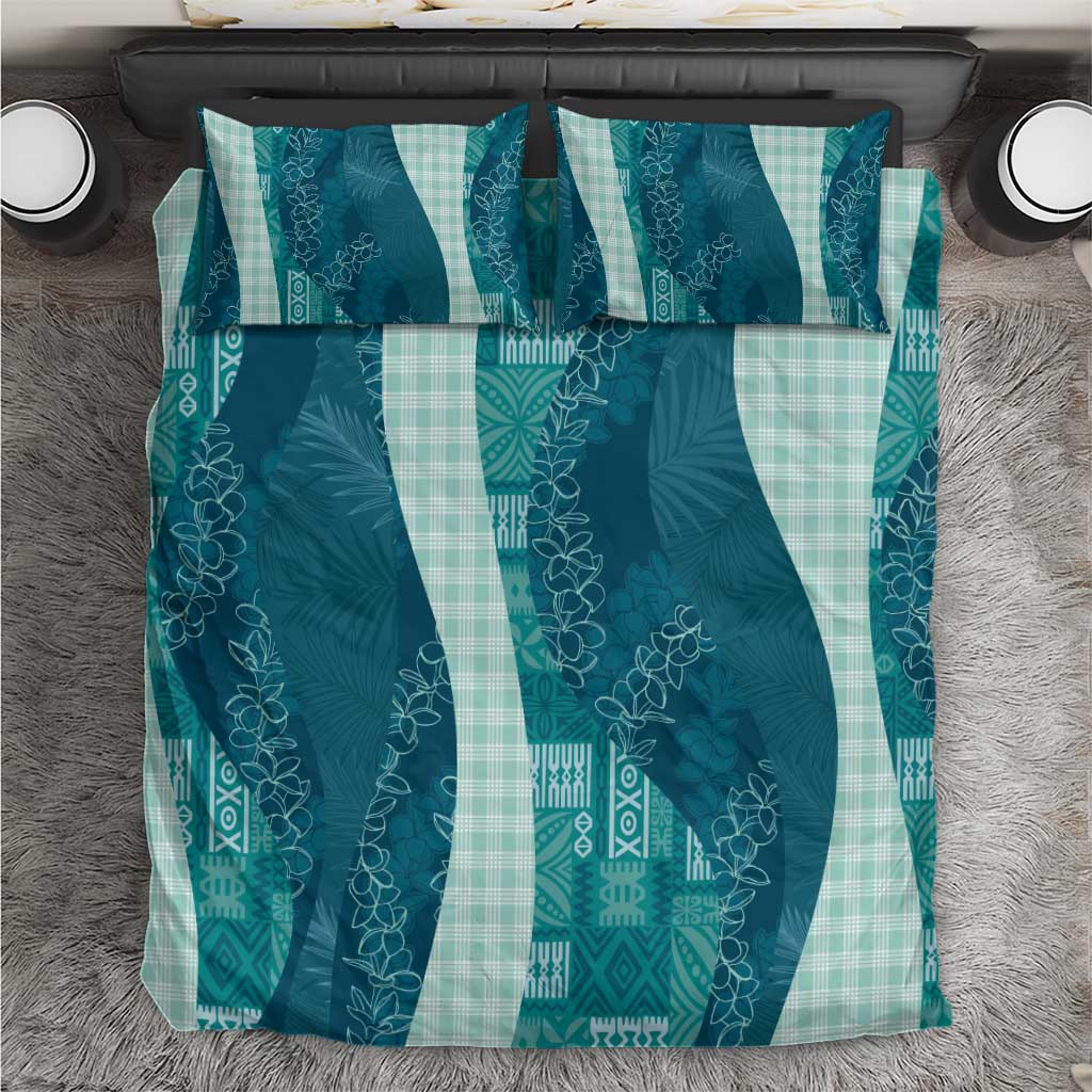 Polynesian Tribal Pattern Patchwork Picturesque Bedding Set Oceanic LT7 Blue - Polynesian Pride