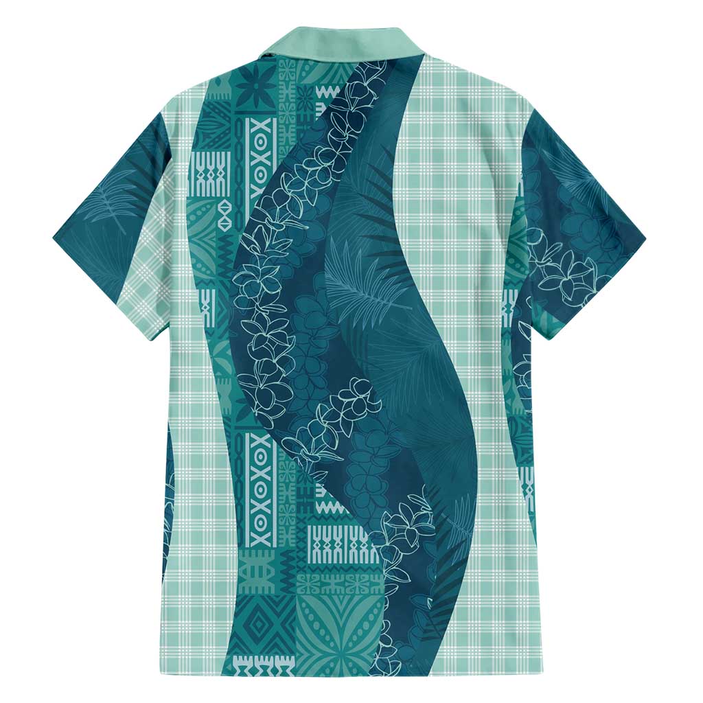 Polynesian Tribal Pattern Patchwork Picturesque Family Matching Off The Shoulder Long Sleeve Dress and Hawaiian Shirt Oceanic LT7 - Polynesian Pride