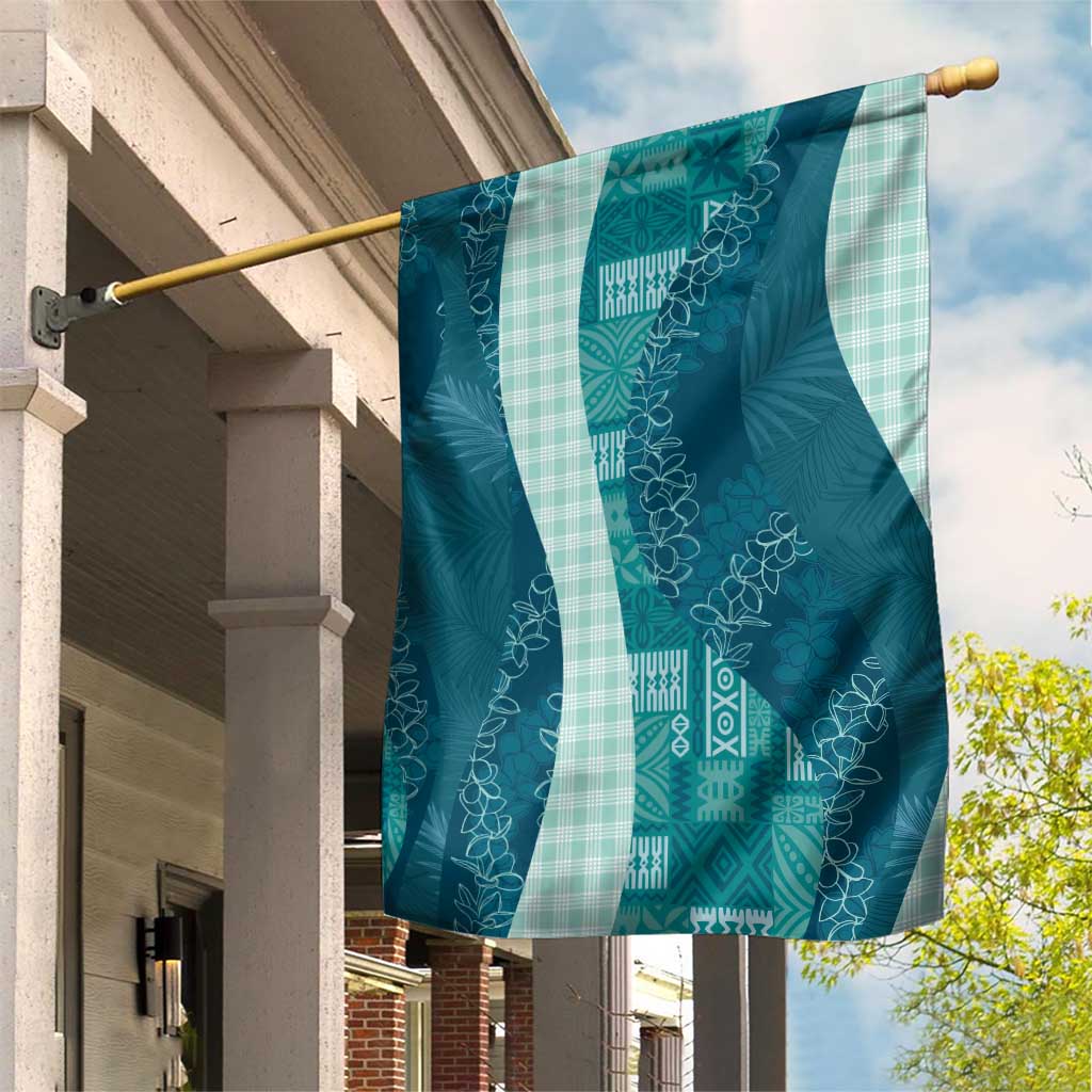 Polynesian Tribal Pattern Patchwork Picturesque Garden Flag Oceanic LT7 House Flag Blue - Polynesian Pride