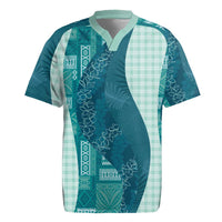 Polynesian Tribal Pattern Patchwork Picturesque Rugby Jersey Oceanic LT7 Blue - Polynesian Pride