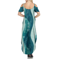 Polynesian Tribal Pattern Patchwork Picturesque Summer Maxi Dress Oceanic LT7 - Polynesian Pride