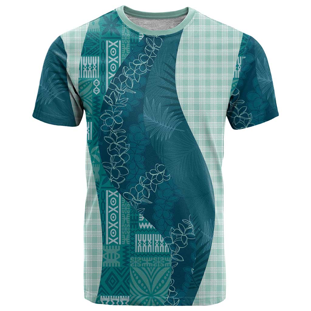 Polynesian Tribal Pattern Patchwork Picturesque T Shirt Oceanic LT7 Blue - Polynesian Pride