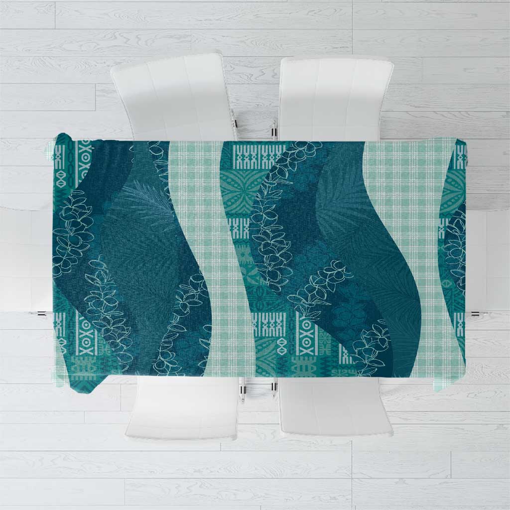 Polynesian Tribal Pattern Patchwork Picturesque Tablecloth Oceanic LT7 Blue - Polynesian Pride