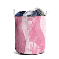 Polynesian Tribal Pattern Patchwork Picturesque Laundry Basket Rose Pink LT7 - Polynesian Pride