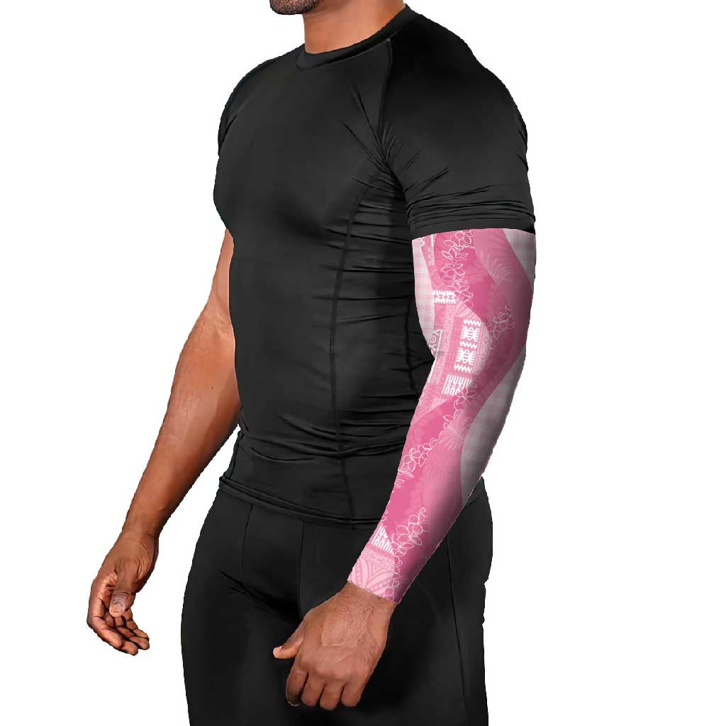 Polynesian Tribal Pattern Patchwork Picturesque Arm Sleeves Rose Pink LT7 - Polynesian Pride