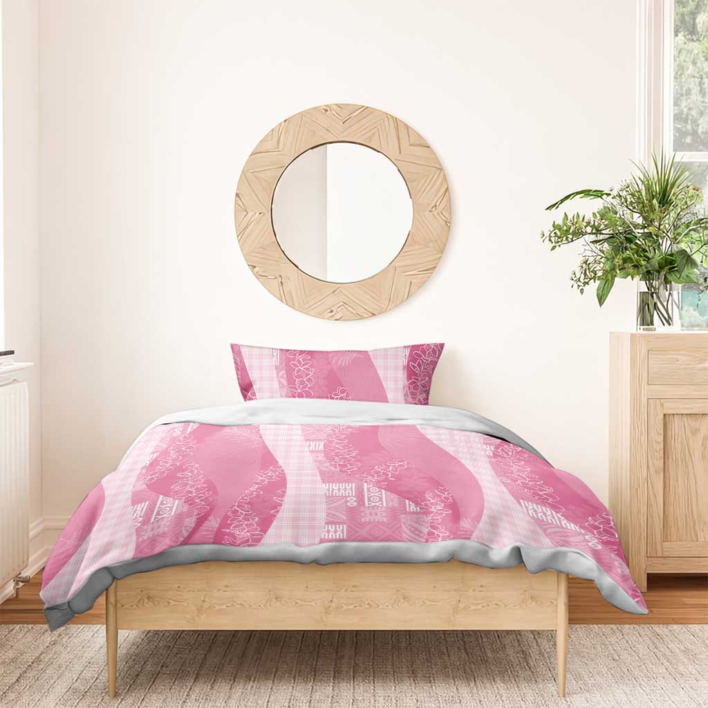 Polynesian Tribal Pattern Patchwork Picturesque Bedding Set Rose Pink LT7 - Polynesian Pride