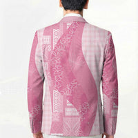 Polynesian Tribal Pattern Patchwork Picturesque Blazer Rose Pink LT7 - Polynesian Pride