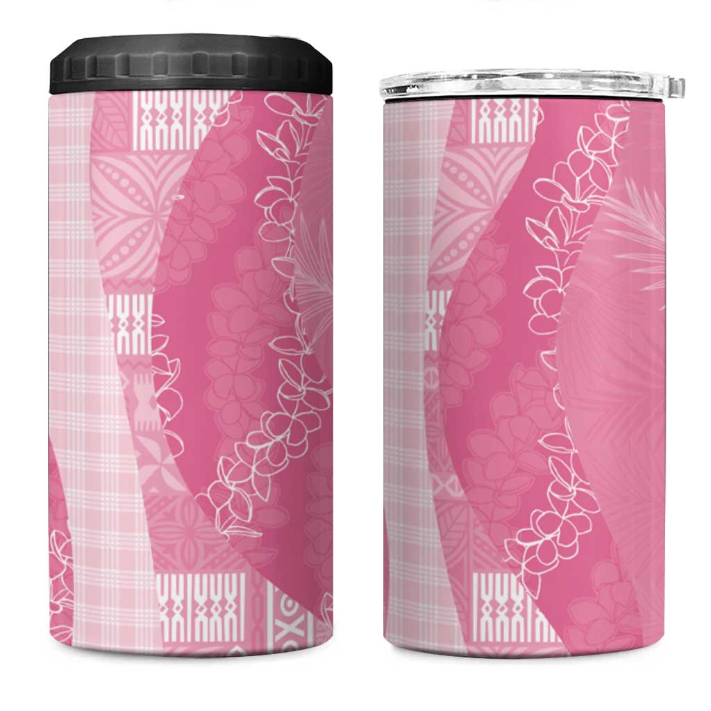 Polynesian Tribal Pattern Patchwork Picturesque 4 in 1 Can Cooler Tumbler Rose Pink LT7 One Size: 16 oz Rose Pink - Polynesian Pride