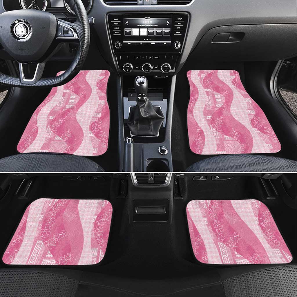 Polynesian Tribal Pattern Patchwork Picturesque Car Mats Rose Pink LT7 Set 4pcs Rose Pink - Polynesian Pride
