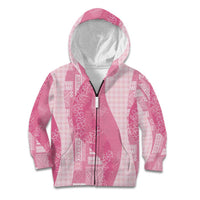 Polynesian Tribal Pattern Patchwork Picturesque Kid Hoodie Rose Pink LT7 Zip Hoodie Rose Pink - Polynesian Pride