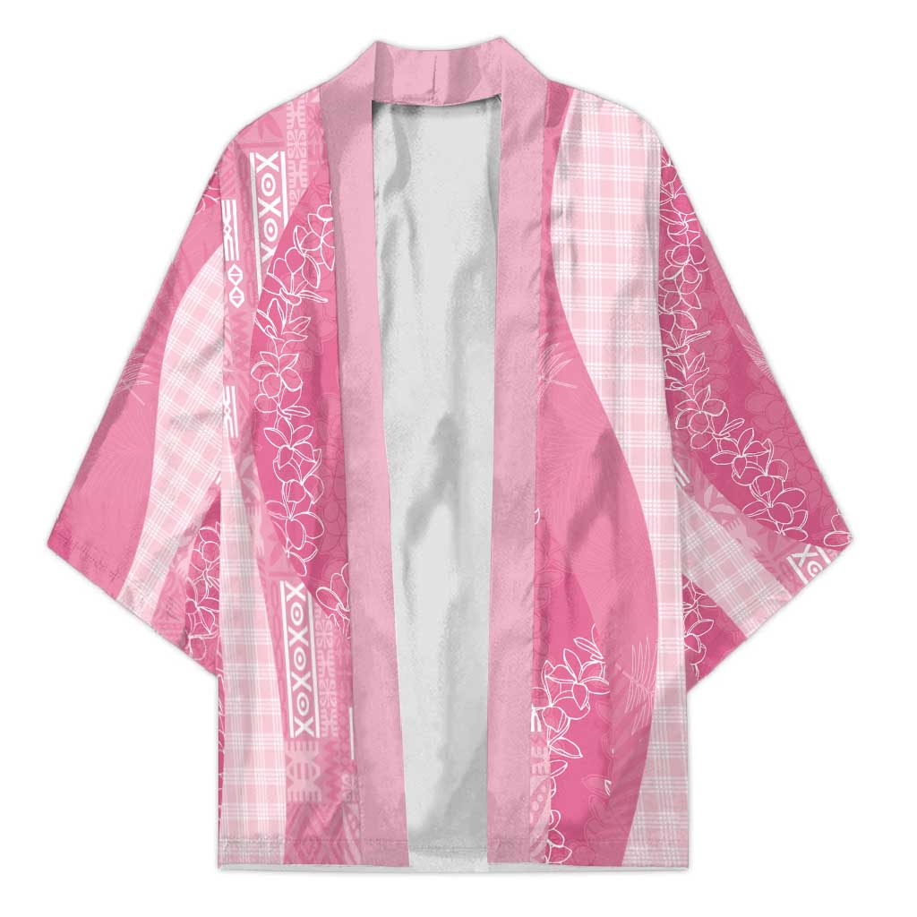 Polynesian Tribal Pattern Patchwork Picturesque Kimono Rose Pink LT7 Unisex Rose Pink - Polynesian Pride