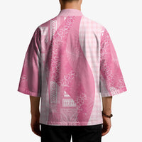 Polynesian Tribal Pattern Patchwork Picturesque Kimono Rose Pink LT7 - Polynesian Pride