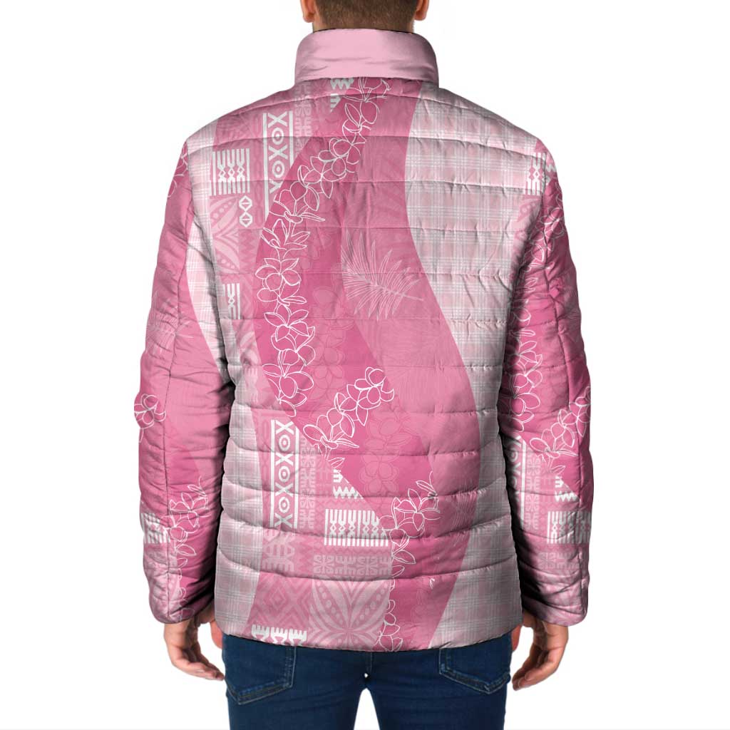 Polynesian Tribal Pattern Patchwork Picturesque Padded Jacket Rose Pink LT7 - Polynesian Pride